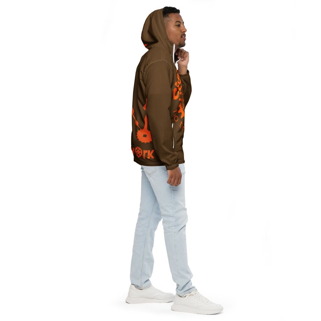 Clockwork Brown and Orange Men’s windbreaker