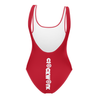 Red Clockwork One-Piece Swimsuit / Bathing suit