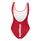 Red Clockwork One-Piece Swimsuit / Bathing suit