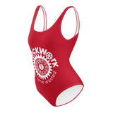 Red Clockwork One-Piece Swimsuit / Bathing suit