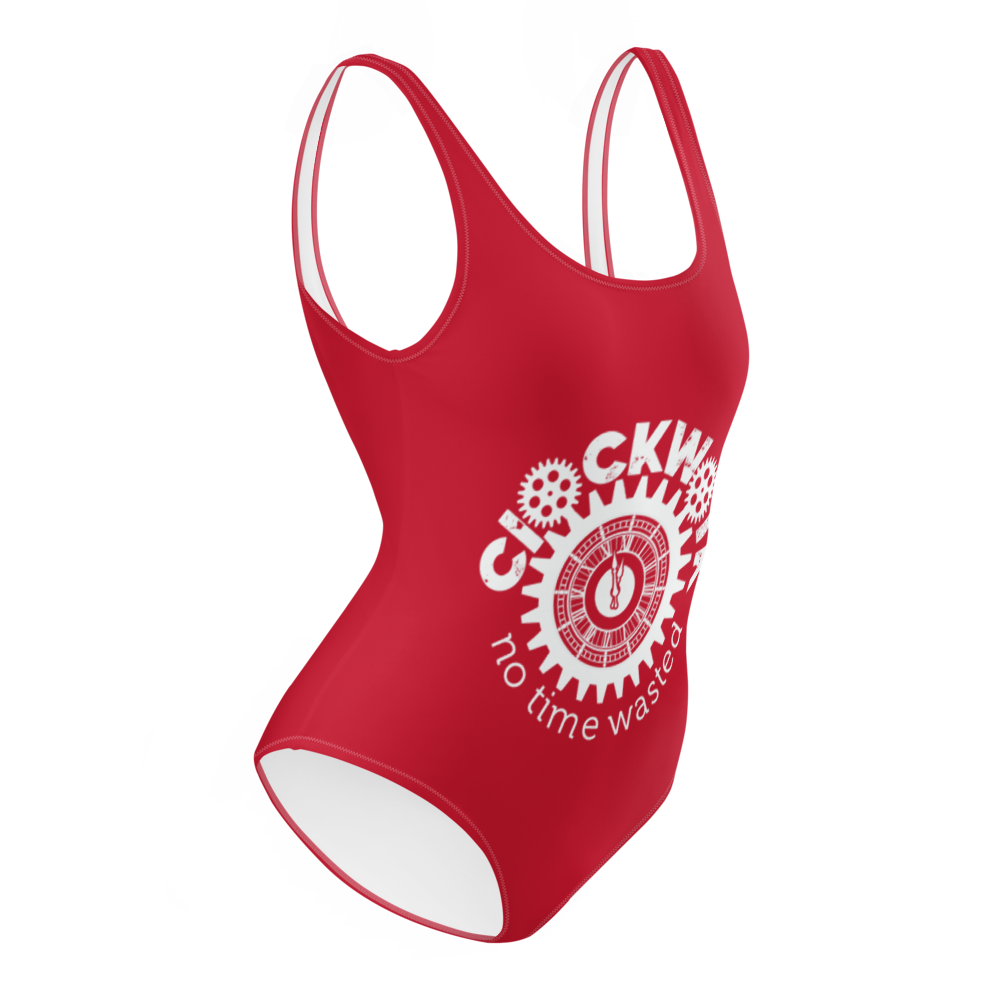 Red Clockwork One-Piece Swimsuit / Bathing suit