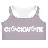 Clockwork word logo Sports bra