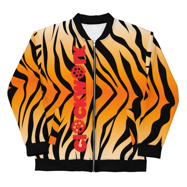 Tiger Survival of the Fittest Clockwork  Unisex Bomber Jacket