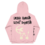 Pink Grind Harder Love Smarter Clockwork Unisex Hoodie