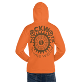 Clockwork Trust Yo Grind Orange and Brown Hoodie