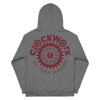 Clockwork Trust Yo Grind Grey & Maroon Unisex Hoodie