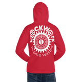 Clockwork Trust Yo Grind Red & White Unisex Hoodie