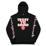 Trust Yo Grind Clockwork black, red, and white Unisex Hoodie