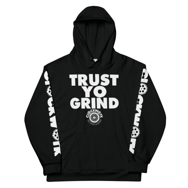 Black Trust Yo Grind Clockwork Logo Unisex Hoodie