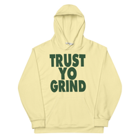 Light Tan & Dark Green Trust Yo Grind Unisex Hoodie