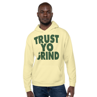Light Tan & Dark Green Trust Yo Grind Unisex Hoodie