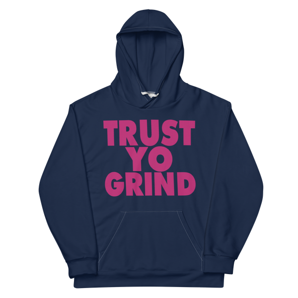 Clockwork Trust Yo Grind Blue & Berry Pink  Unisex Hoodie
