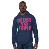 Clockwork Trust Yo Grind Blue & Berry Pink  Unisex Hoodie