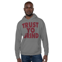 Clockwork Trust Yo Grind Grey & Maroon Unisex Hoodie