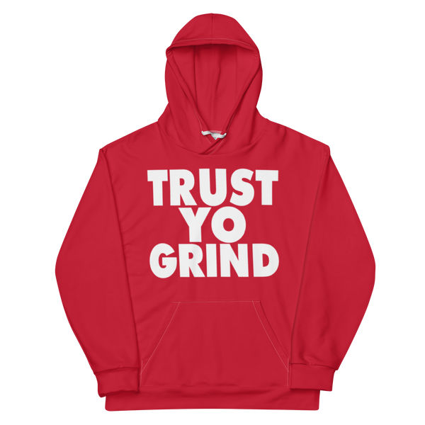 Clockwork Trust Yo Grind Red & White Unisex Hoodie