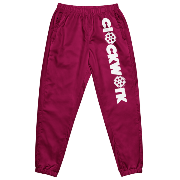 Burgundy Clockwork Unisex track pants