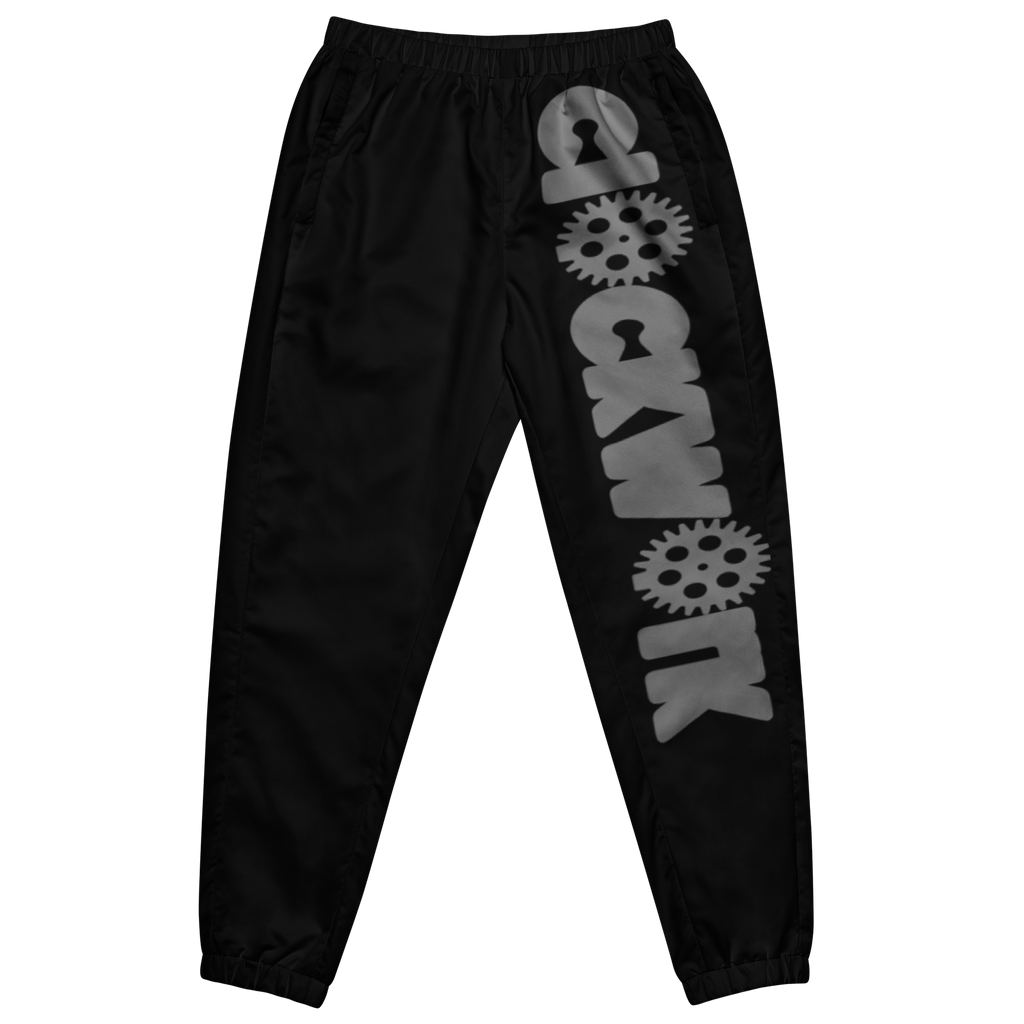 Clockwork Grey and Black Unisex track pants
