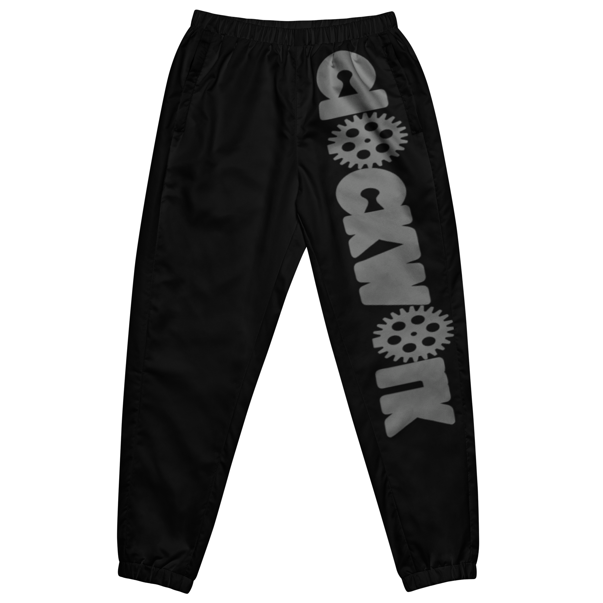 Clockwork Grey and Black Unisex track pants