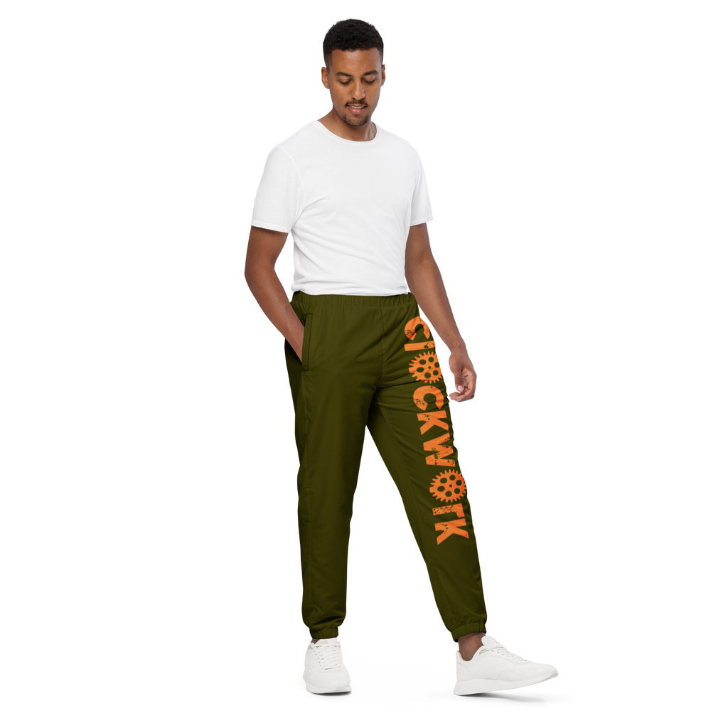 Clockwork Green and Orange Unisex track pants