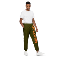 Clockwork Green and Orange Unisex track pants