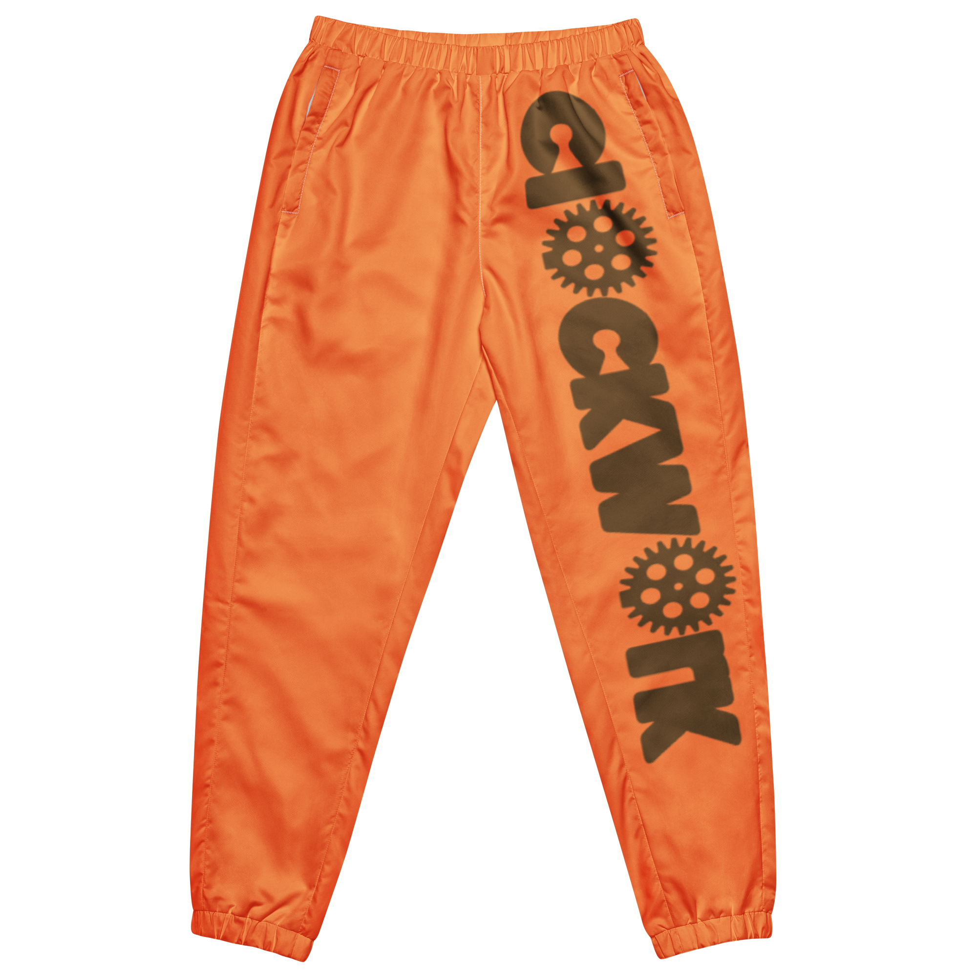 Clockwork Orange and Brown Unisex track pants
