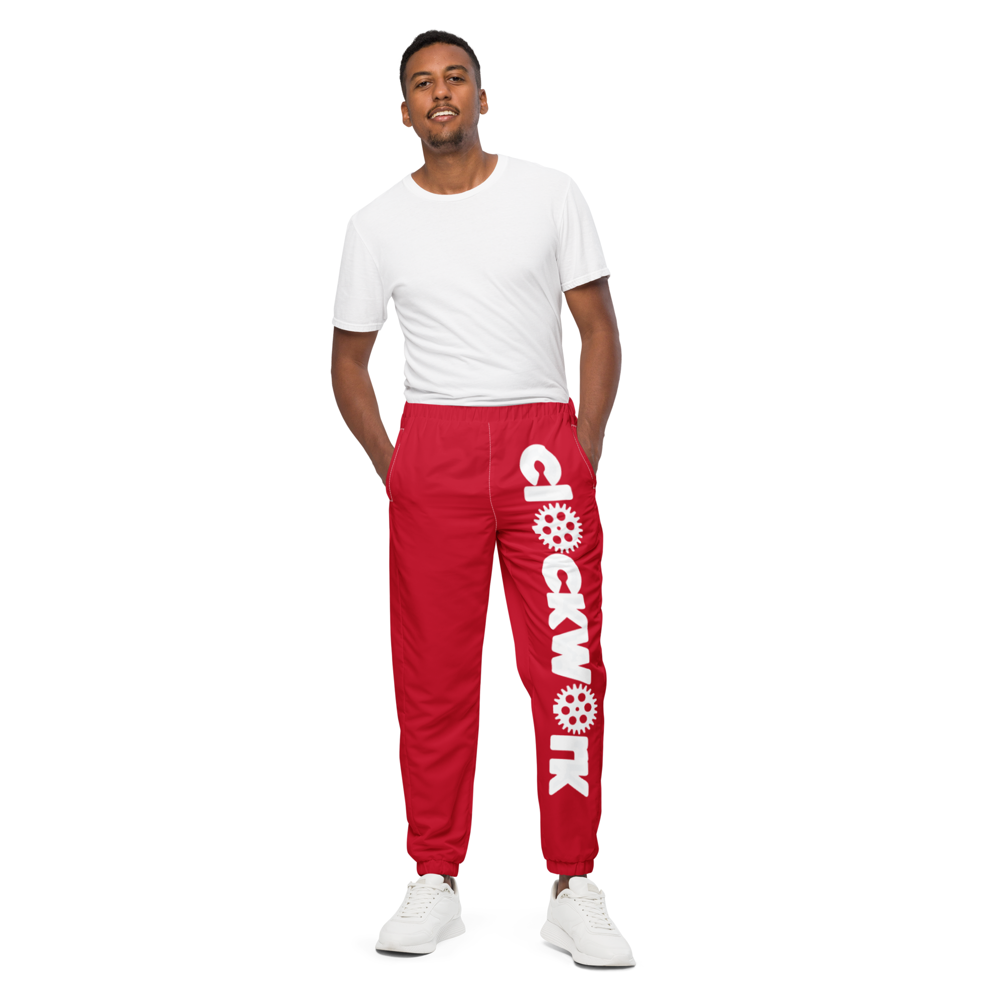 Clockwork Red Unisex track pants