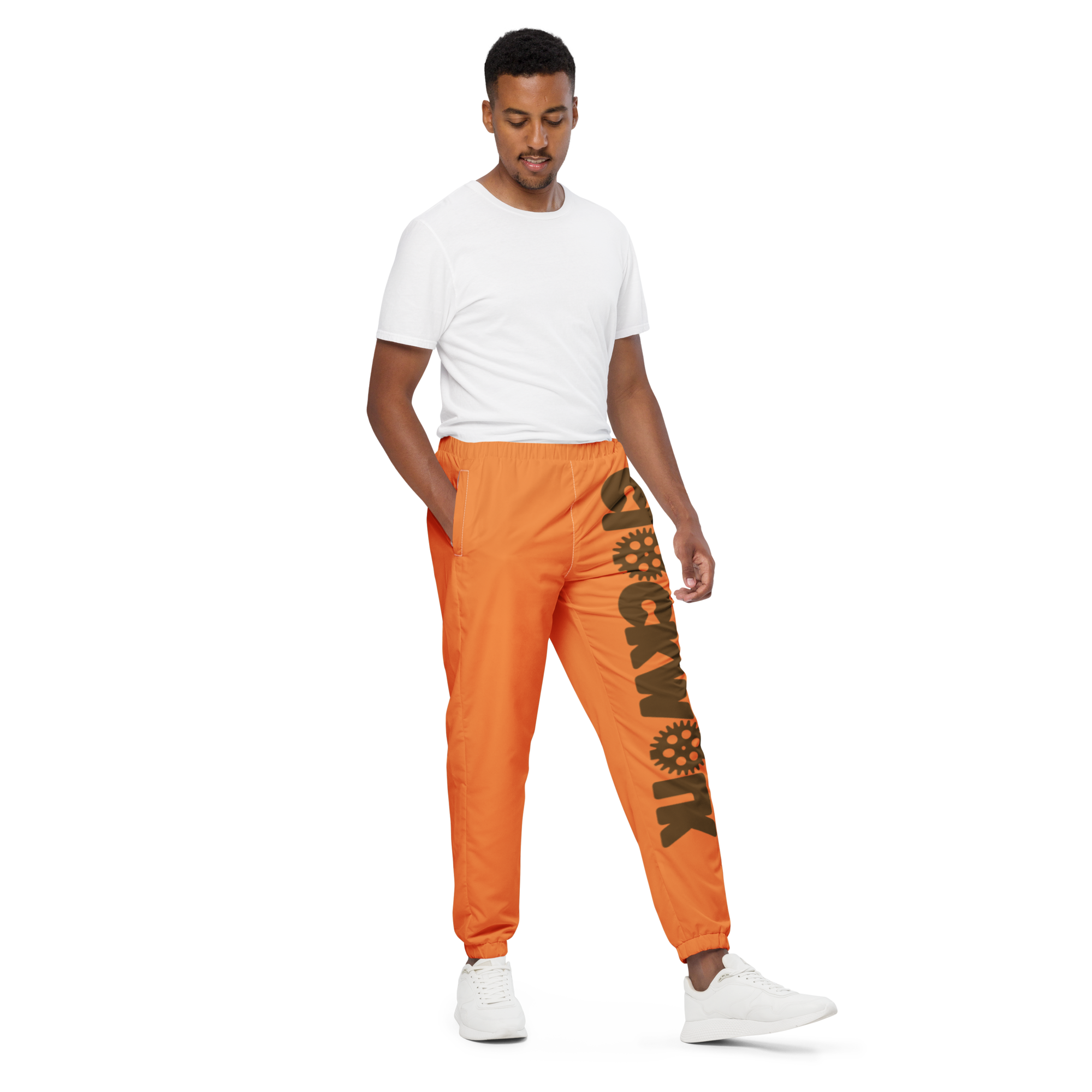 Clockwork Orange and Brown Unisex track pants