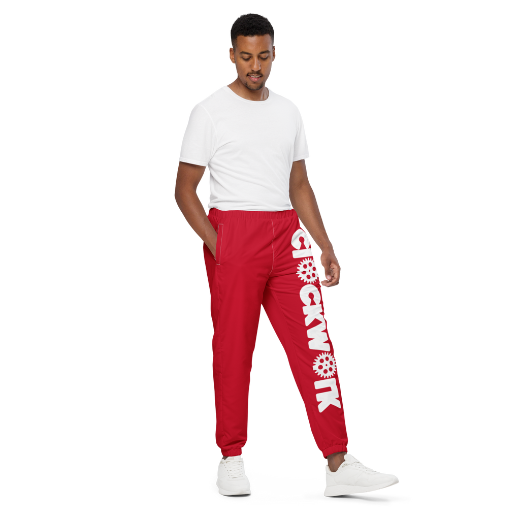 Clockwork Red Unisex track pants