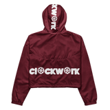 Burgundy Clockwork Women’s cropped windbreaker