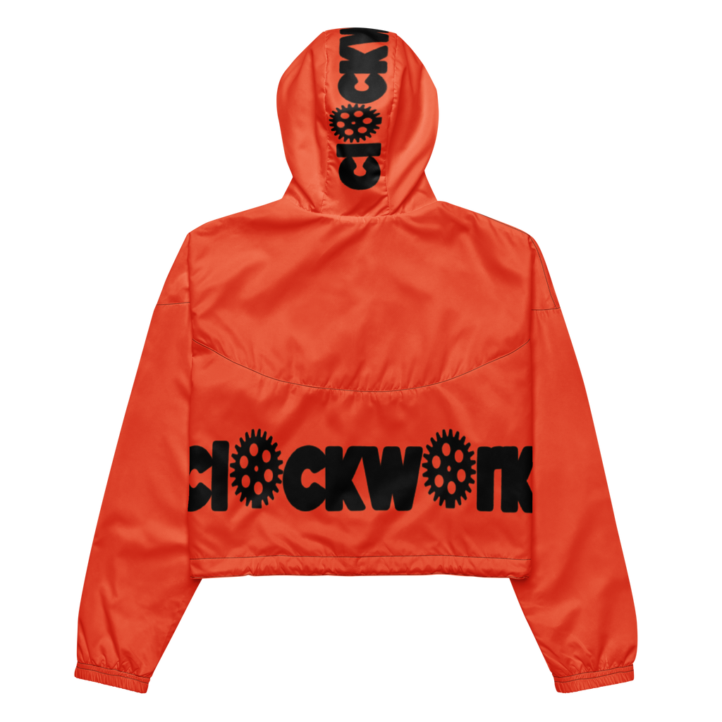 orange and black Clockwork Women’s cropped windbreaker
