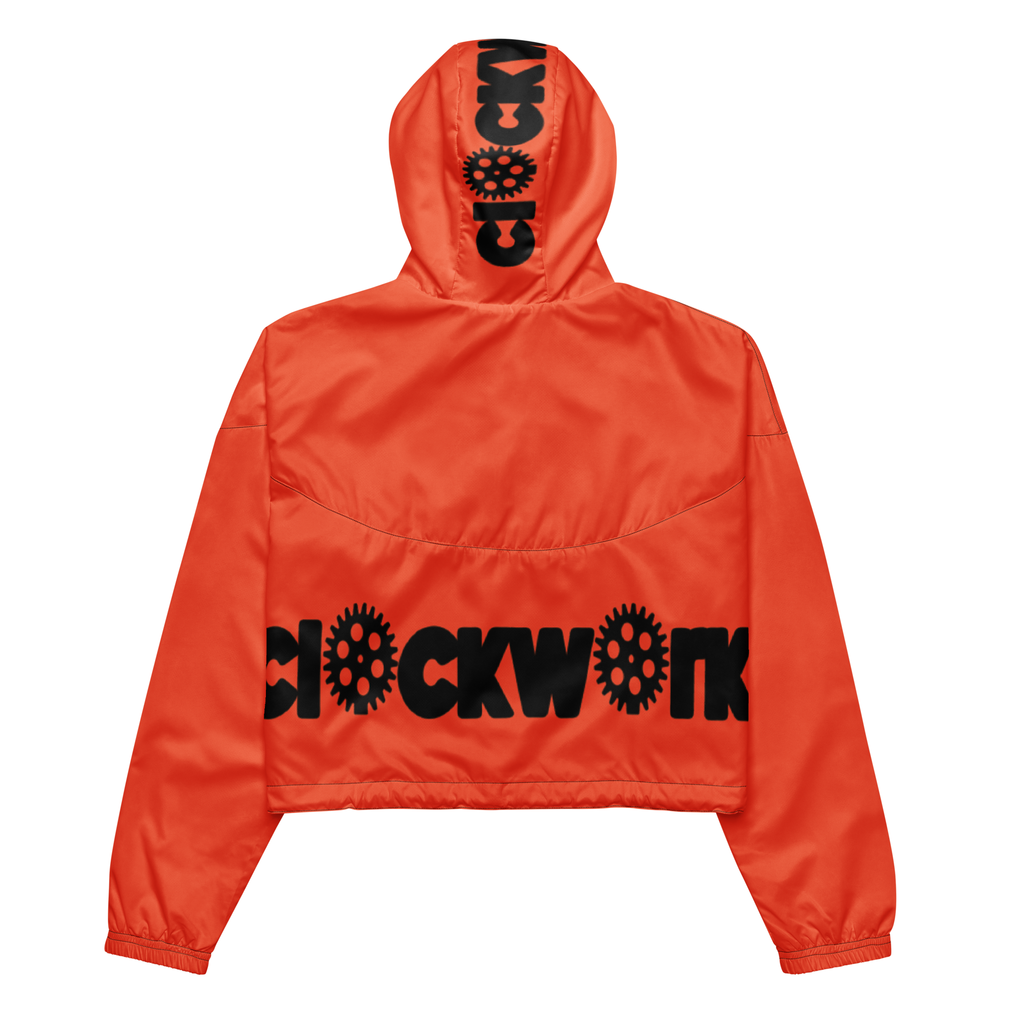 orange and black Clockwork Women’s cropped windbreaker