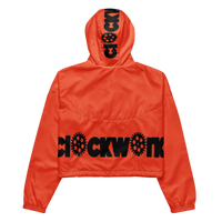 orange and black Clockwork Women’s cropped windbreaker