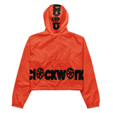 orange and black Clockwork Women’s cropped windbreaker
