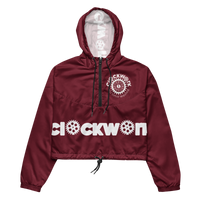 Burgundy Clockwork Women’s cropped windbreaker