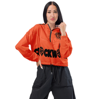 orange and black Clockwork Women’s cropped windbreaker