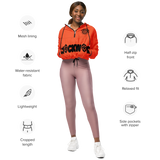 orange and black Clockwork Women’s cropped windbreaker