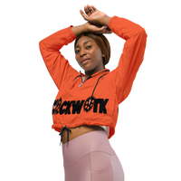 orange and black Clockwork Women’s cropped windbreaker