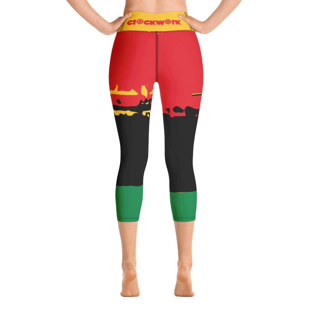 Clockwork Juneteenth Yoga Capri Leggings