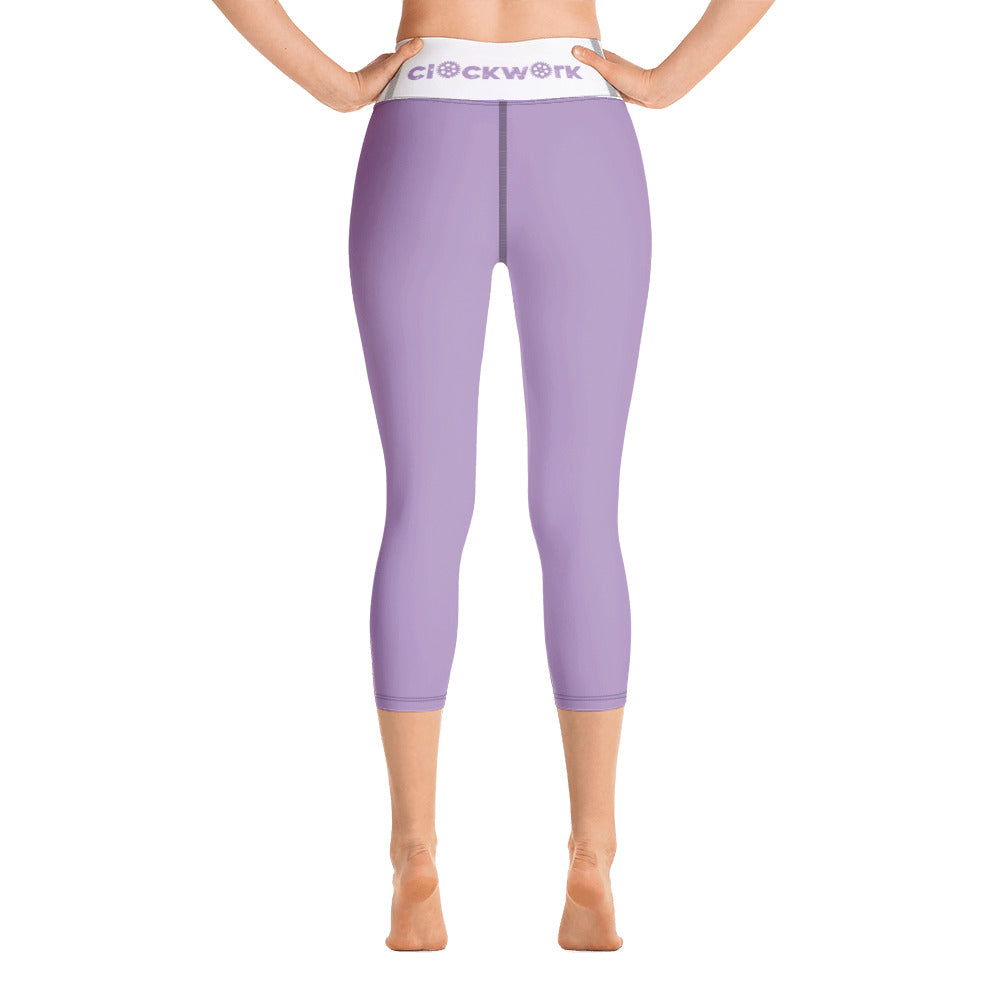 Clockwork Light purple Yoga Capri Leggings