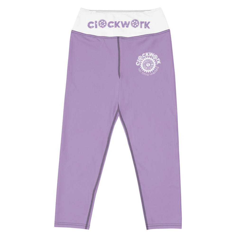 Clockwork Light purple Yoga Capri Leggings