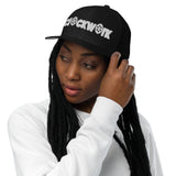 Clockwork Word black/white Closed-back trucker cap