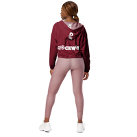 Burgundy Clockwork Women’s cropped windbreaker