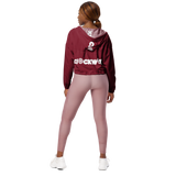 Burgundy Clockwork Women’s cropped windbreaker