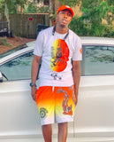 Clockwork Samurai- Koi Fish Men's Athletic Long Shorts