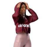 Burgundy Clockwork Women’s cropped windbreaker