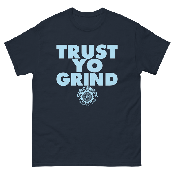 Trust Yo Grind Navy and Sky Blue Men's classic tee