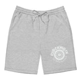 Grey Clockwork White logo  Men's fleece shorts