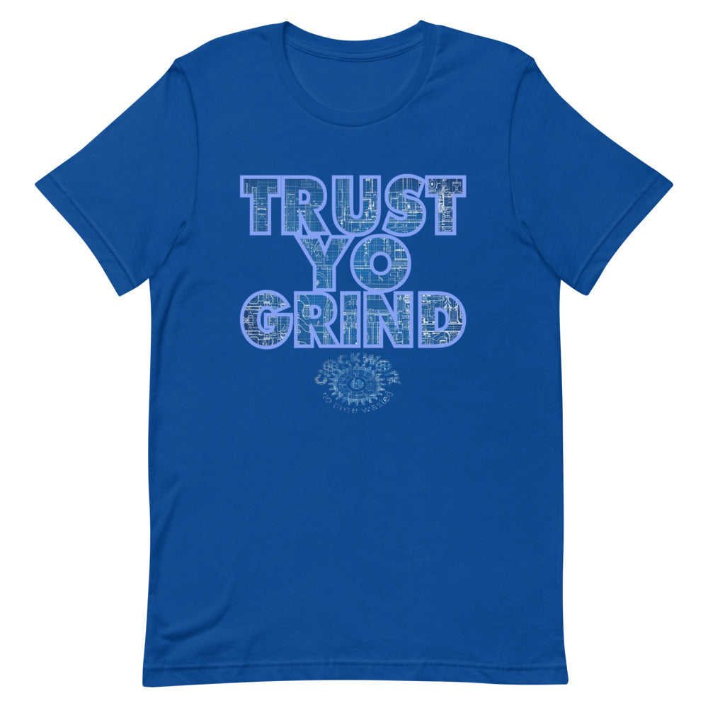 Trust Yo Grind Blueprint Short-Sleeve Unisex T-Shirt