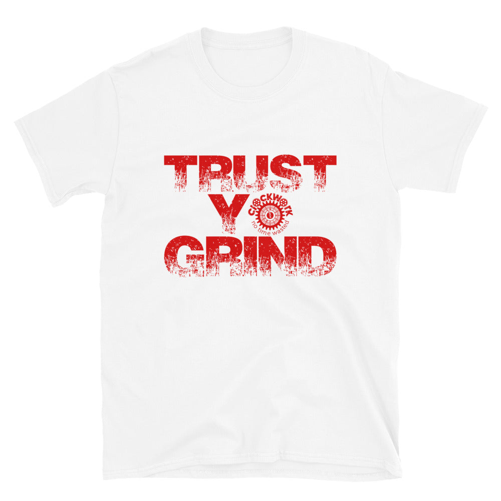 Trust Yo Grind Red Logo Short-Sleeve Unisex T-Shirt