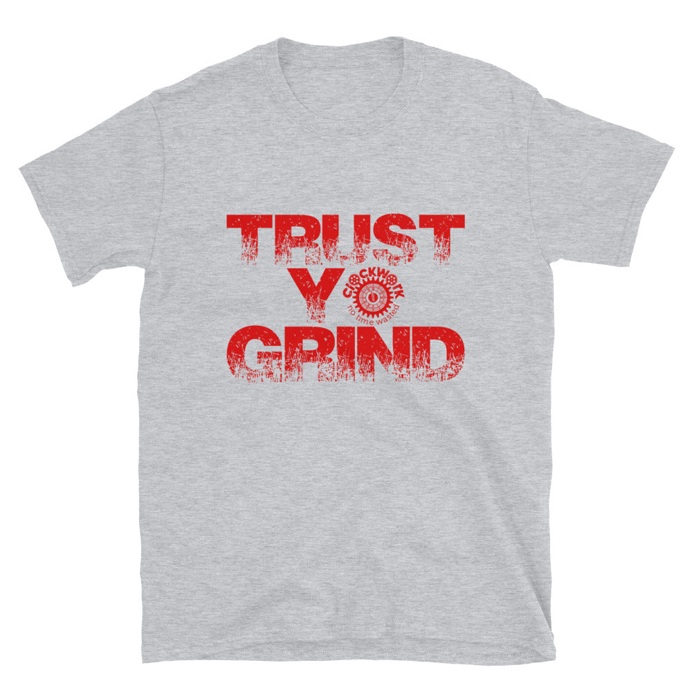 Trust Yo Grind Red Logo Short-Sleeve Unisex T-Shirt
